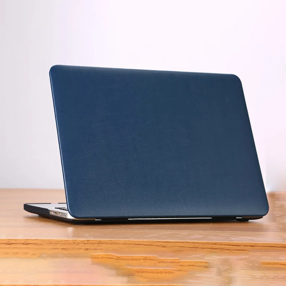 Étui pour ordinateur portable PU + PC pour Macbook Pro 14, M5 M4 M2 2023 M3 Pro 16, barre tactile Funda pour Macbook Air 13 Capa M1 2020 Pro 15 12