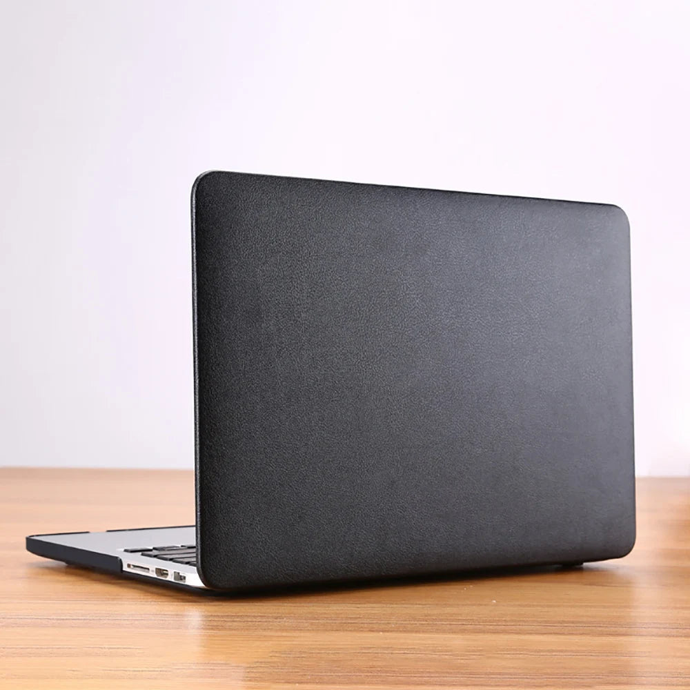 Étui pour ordinateur portable PU + PC pour Macbook Pro 14, M5 M4 M2 2023 M3 Pro 16, barre tactile Funda pour Macbook Air 13 Capa M1 2020 Pro 15 12