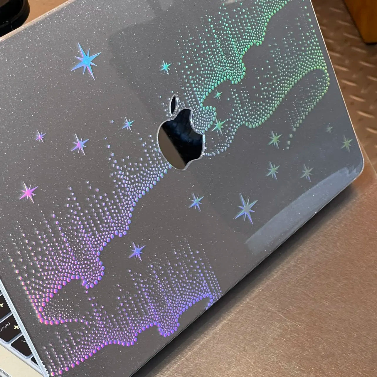 Étui pour ordinateur portable Aurora Laser Shining pour Macbook Air 13.6 M4 M3 M2 A2681 A3113 A3240 Air13.3 A1932 A2179 A2337 Neo A3404 Air15 16