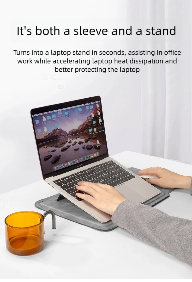 Housse pour ordinateur portable 13 14 15 15.6 16 pouces pour Huawei HP DELL sac pour Macbook Air Pro 13 13.6 M4 étui pour ordinateur portable avec support hommes femmes