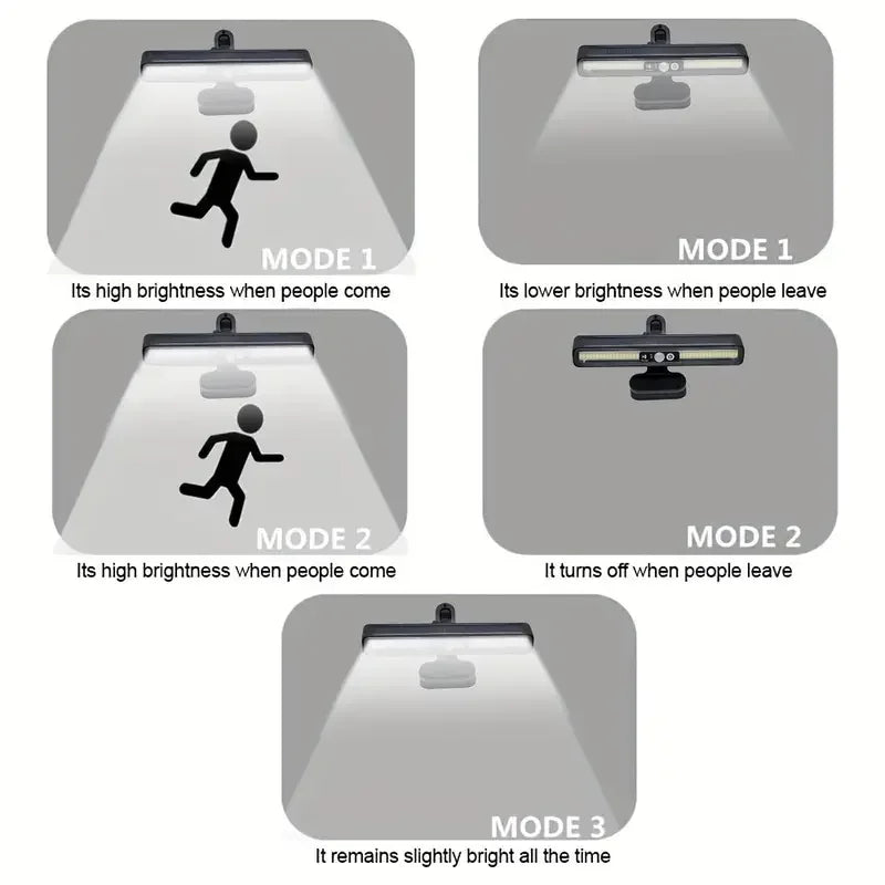 Applique Murale Solaire à LED pour l'Extérieur, Rechargeable, pour Cour, Jardin, Terrasse, Porte de Garage, Éclairage de Rue