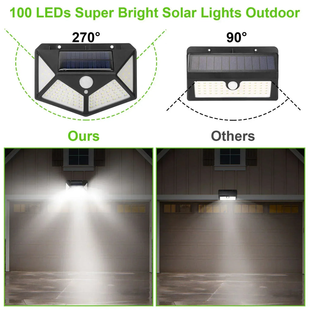 Lampe solaire LED multifonctionnelle avec détecteur de mouvement, lumière du soleil étanche, décoration de jardin extérieur, 62 projecteurs