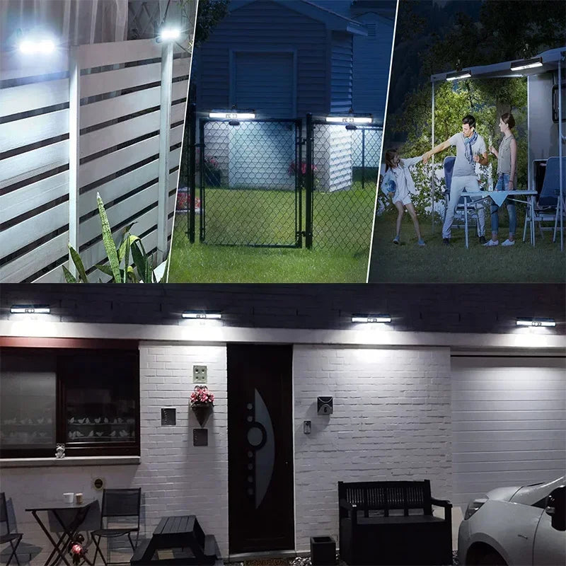 Applique Murale Solaire à LED pour l'Extérieur, Rechargeable, pour Cour, Jardin, Terrasse, Porte de Garage, Éclairage de Rue
