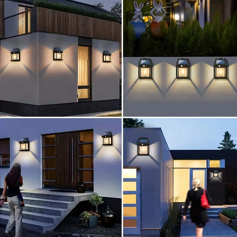 Applique murale solaire puissante extérieure lampe à LED étanche maison jardin clôture décoration capteur de lumière énergie solaire lanterne murale LED
