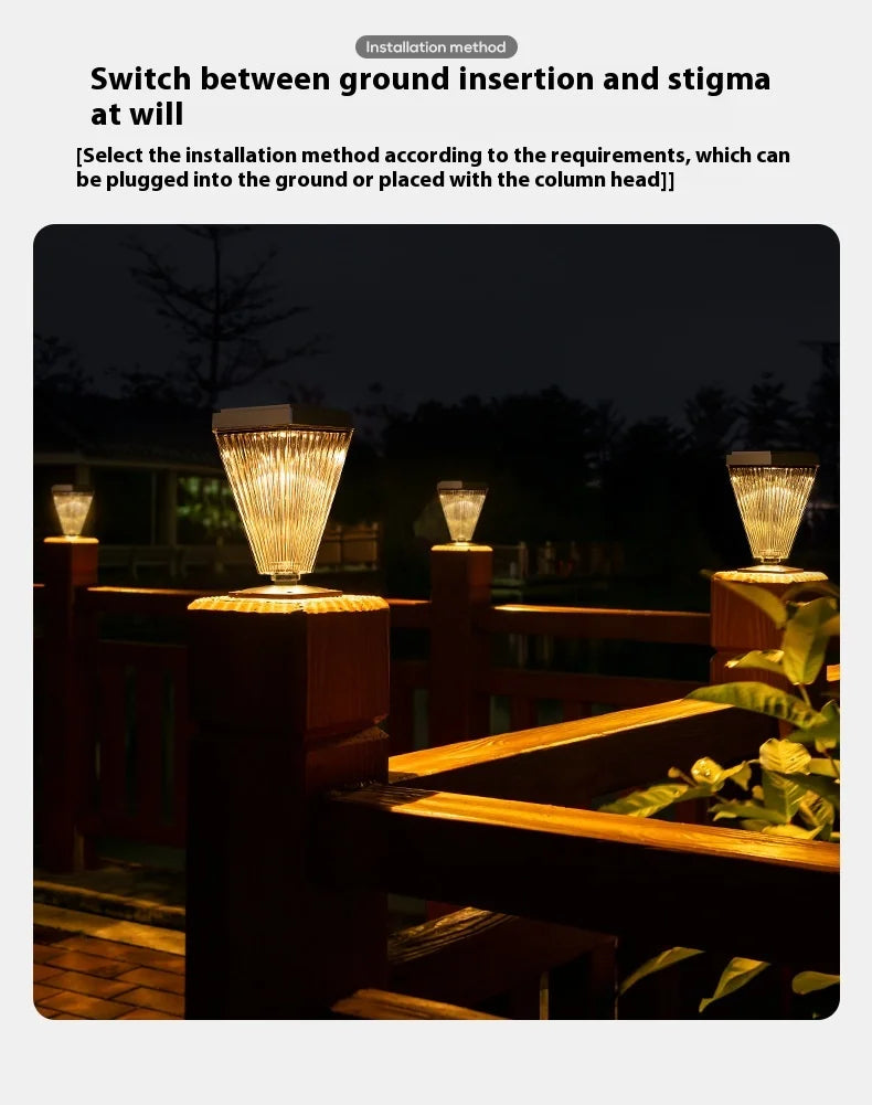 Lampes solaires pour la maison, l'éclairage d'ambiance de villa et de cour, lampes de jardin extérieures à haute luminosité