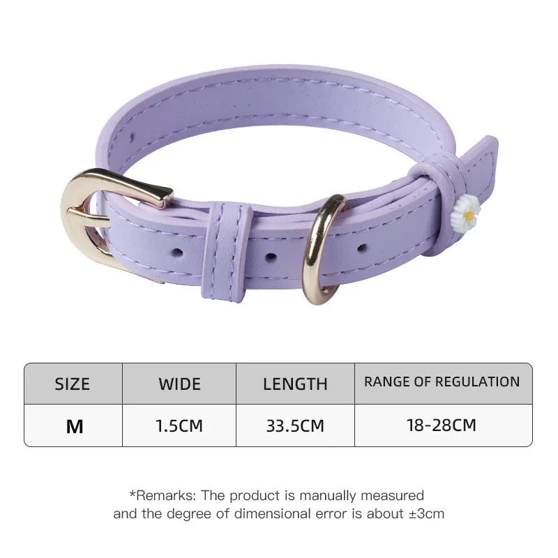Collier en cuir PU pour animal de compagnie, accessoires mignons pour chien, ULde traction en alliage, boucle de cou pour chat, nounours et schnauzer, détruire et décorer