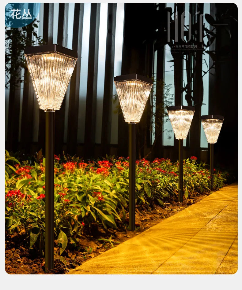 Lampes solaires pour la maison, l'éclairage d'ambiance de villa et de cour, lampes de jardin extérieures à haute luminosité