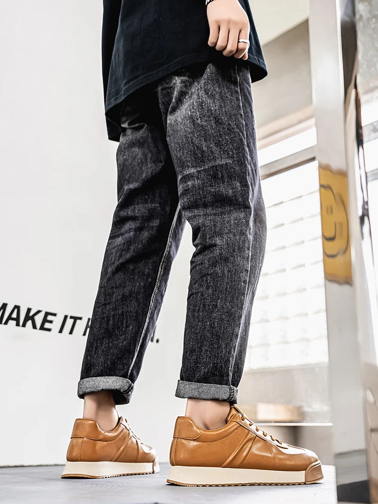 Chaussures pour hommes en automne et en hiver, avec surface en cuir antidérapante et semelle épaisse, adaptées aux sports décontractés, au travail, à la conduite et