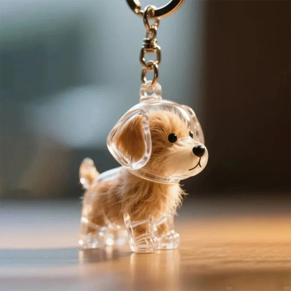 Pendentif de rangement de cheveux de chiens, mignon, pendentif de sac, Couple, porte-clés de voiture, bijoux, Collection Souvenir, cadeau de décoration, accessoires pour chiens