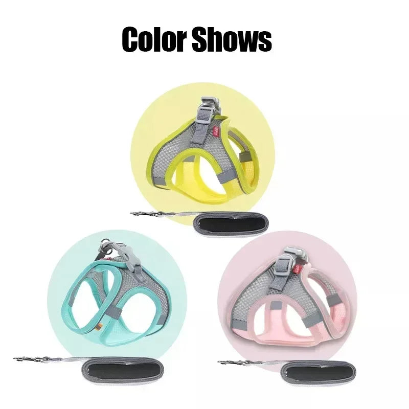 Accessoires pour chiens et chats, collier pour petits chiens, gilet de sécurité, corde de poitrine pour animaux de compagnie, couverture pour chiens, harnais respirant et réglable, fournitures, produits