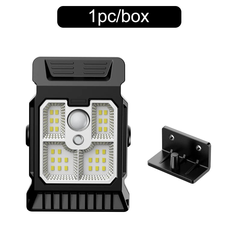Lampe de cour à énergie solaire, éclairage de jardin domestique, détection du corps humain, clip extérieur multifonctionnel sur lampe de pelouse