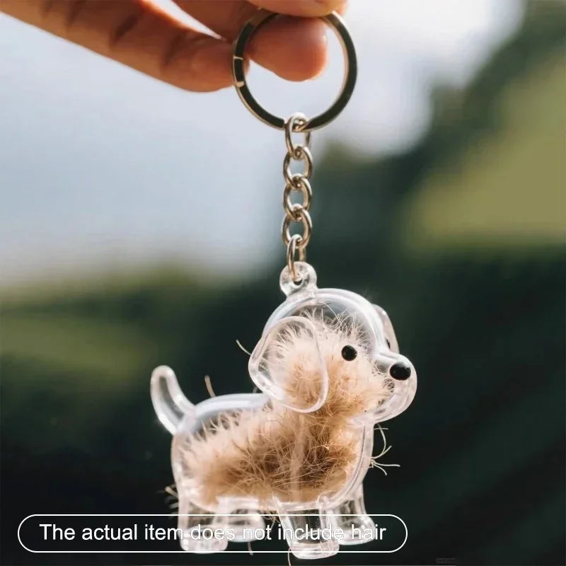 Pendentif de rangement de cheveux de chiens, mignon, pendentif de sac, Couple, porte-clés de voiture, bijoux, Collection Souvenir, cadeau de décoration, accessoires pour chiens