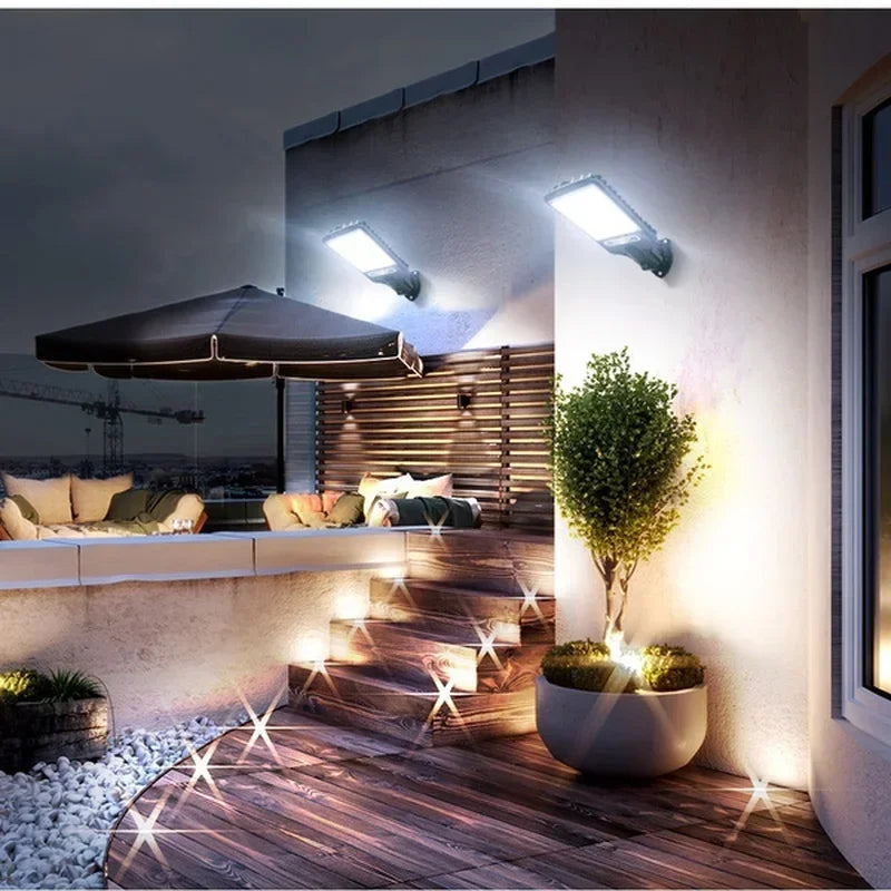 Applique Murale Solaire à LED pour l'Extérieur, Rechargeable, pour Cour, Jardin, Terrasse, Porte de Garage, Éclairage de Rue