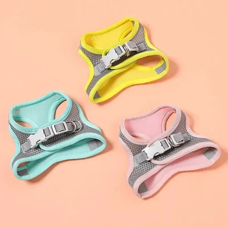 Accessoires pour chiens et chats, collier pour petits chiens, gilet de sécurité, corde de poitrine pour animaux de compagnie, couverture pour chiens, harnais respirant et réglable, fournitures, produits