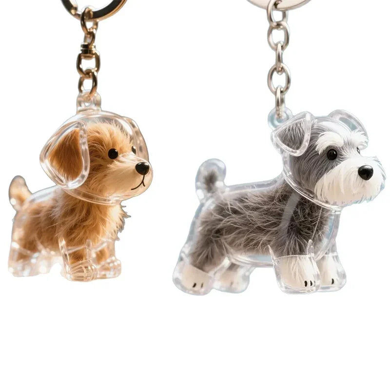 Pendentif de rangement de cheveux de chiens, mignon, pendentif de sac, Couple, porte-clés de voiture, bijoux, Collection Souvenir, cadeau de décoration, accessoires pour chiens