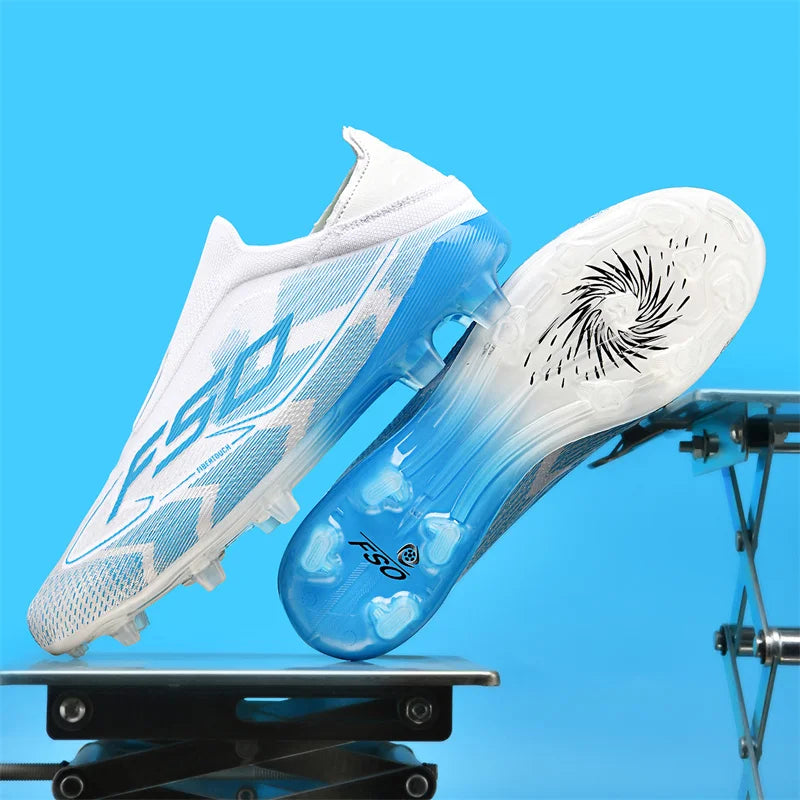 Nouveaux hommes bottes de Football antidérapantes chaussures de Football de haute qualité crampons d'herbe baskets de Futsal montantes Match intérieur vente chaude en plein air