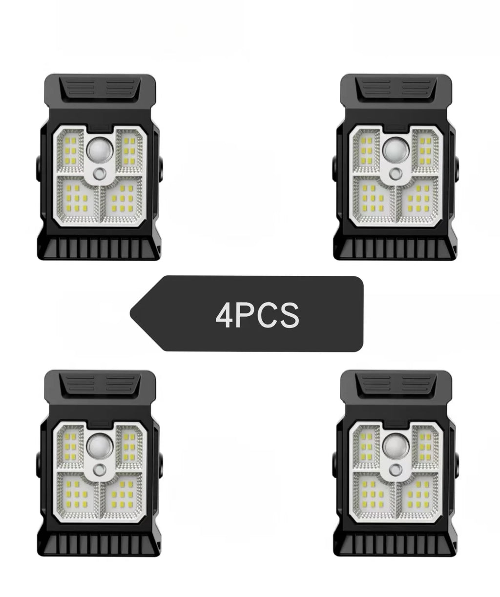 Lampe de cour à énergie solaire, éclairage de jardin domestique, détection du corps humain, clip extérieur multifonctionnel sur lampe de pelouse