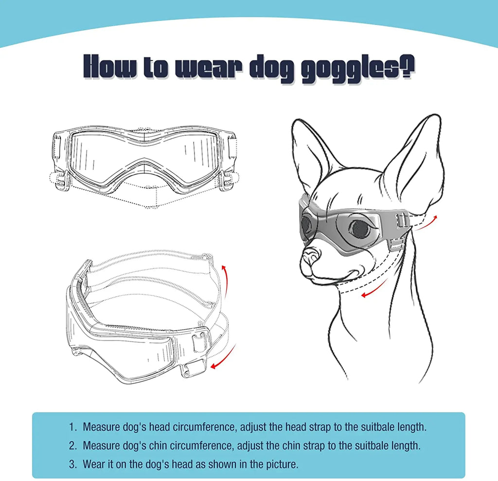 Accessoires pour animaux de compagnie chien Protection UV extérieure lunettes de soleil chat chien lunettes pour petite taille moyenne chiot lunettes sangles réglables