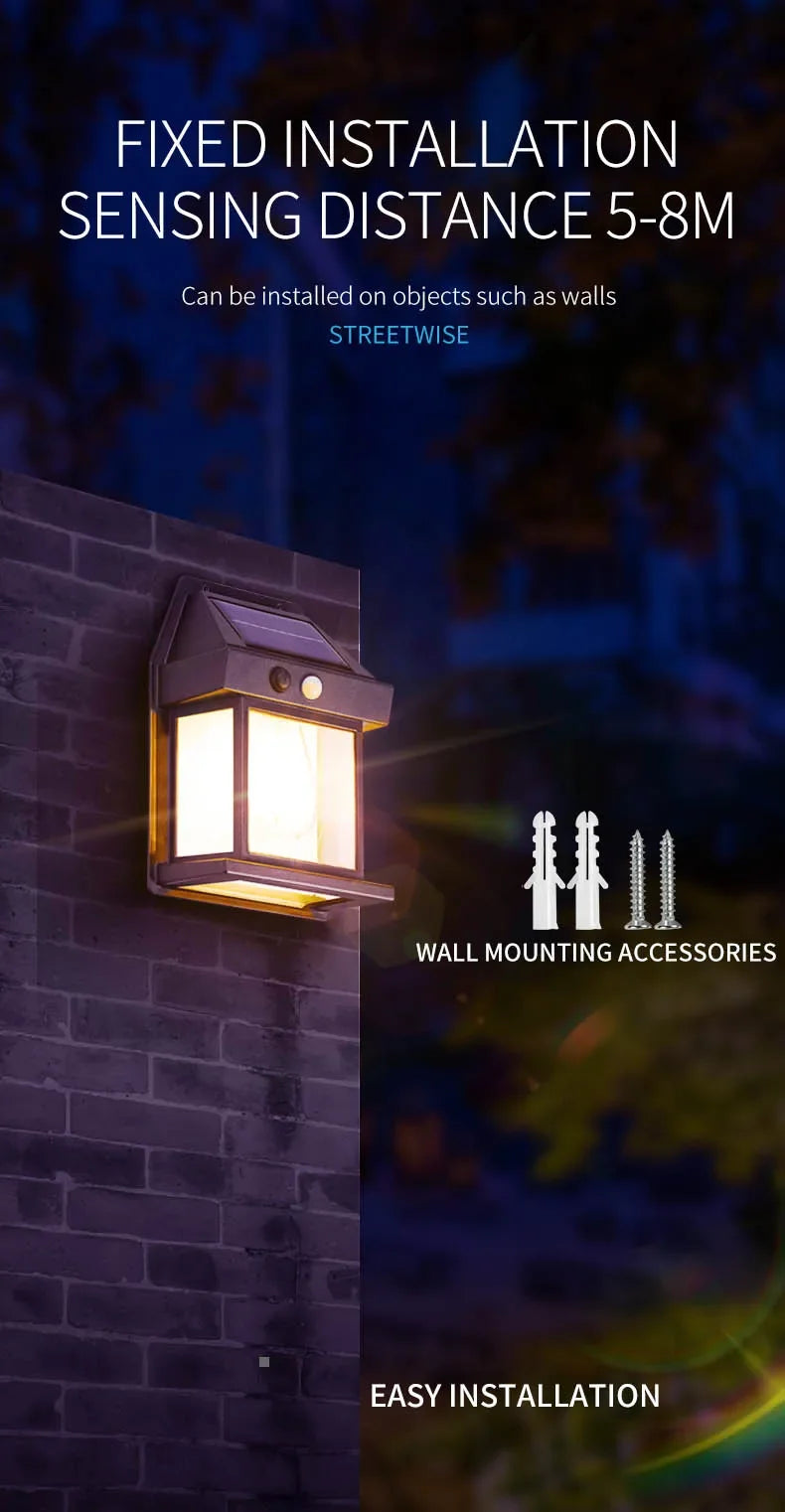 Applique murale solaire puissante extérieure lampe à LED étanche maison jardin clôture décoration capteur de lumière énergie solaire lanterne murale LED