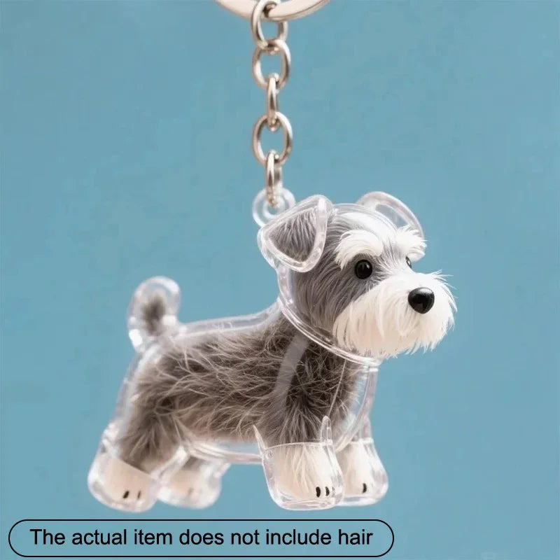 Pendentif de rangement de cheveux de chiens, mignon, pendentif de sac, Couple, porte-clés de voiture, bijoux, Collection Souvenir, cadeau de décoration, accessoires pour chiens