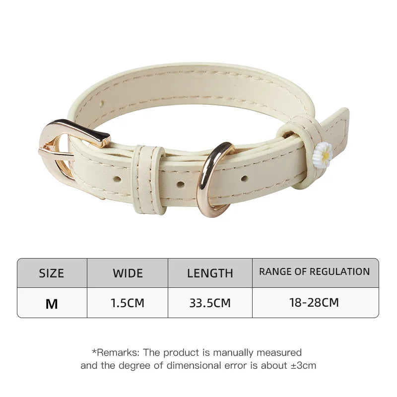 Collier en cuir PU pour animal de compagnie, accessoires mignons pour chien, ULde traction en alliage, boucle de cou pour chat, nounours et schnauzer, détruire et décorer