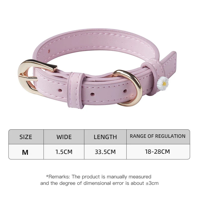 Collier en cuir PU pour animal de compagnie, accessoires mignons pour chien, ULde traction en alliage, boucle de cou pour chat, nounours et schnauzer, détruire et décorer