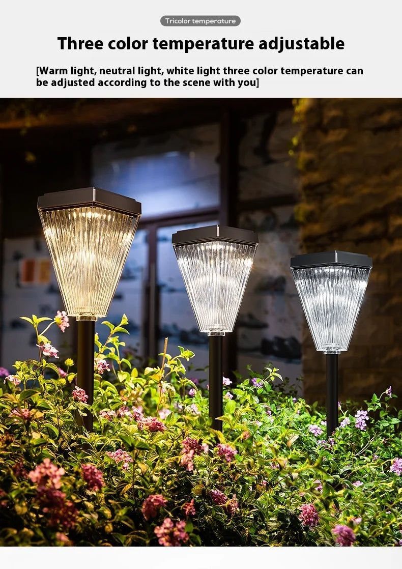 Lampes solaires pour la maison, l'éclairage d'ambiance de villa et de cour, lampes de jardin extérieures à haute luminosité