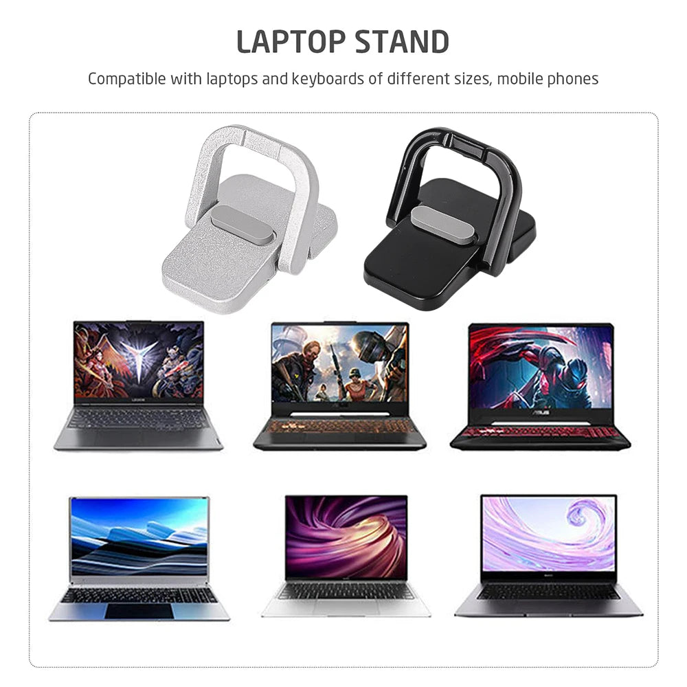 2 supports de clavier, mini support pour ordinateur portable pour bureau, support portable compatible avec MacBook Air Pro, Dell XPS, HP et plus.