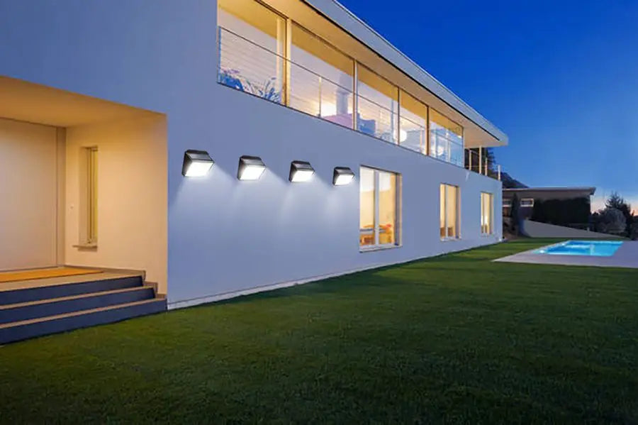 Applique Murale Solaire à 158 LED avec Détecteur de Mouvement, Imperméable et Sans Fil, Éclairage d'Extérieur, 3 Modes de Sécurité, Idéal pour un Jardin, une Clôture, une Cour, un Garage