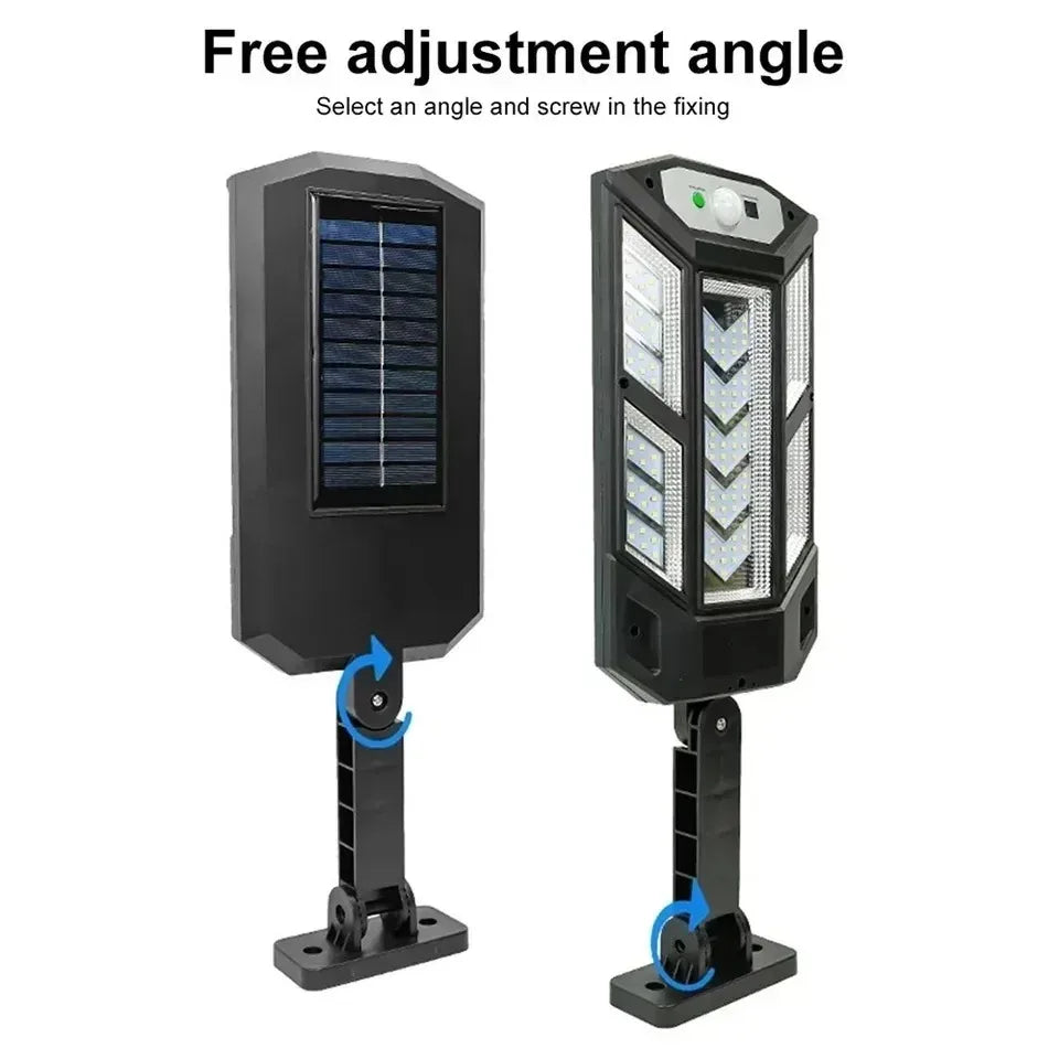 15 000LM Irradiation 500 ㎡   Lumière solaire pour lumière du soleil extérieure capteur de mouvement IP65 étanche jardin rue mur lampe solaire externe