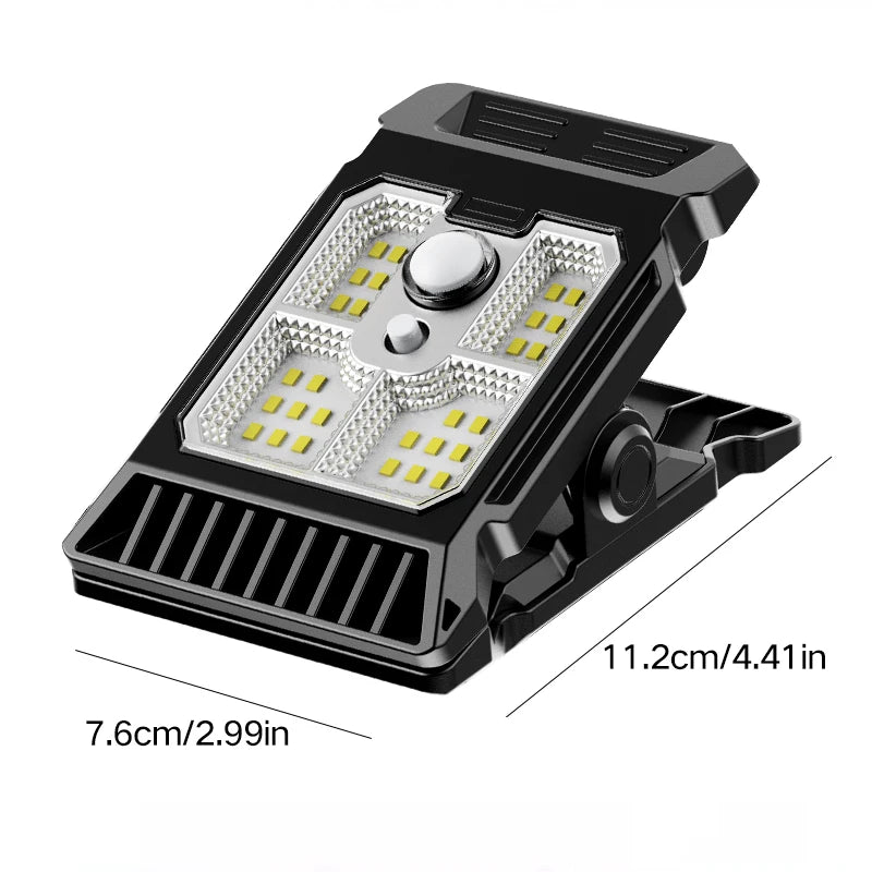 Lampe de cour à énergie solaire, éclairage de jardin domestique, détection du corps humain, clip extérieur multifonctionnel sur lampe de pelouse