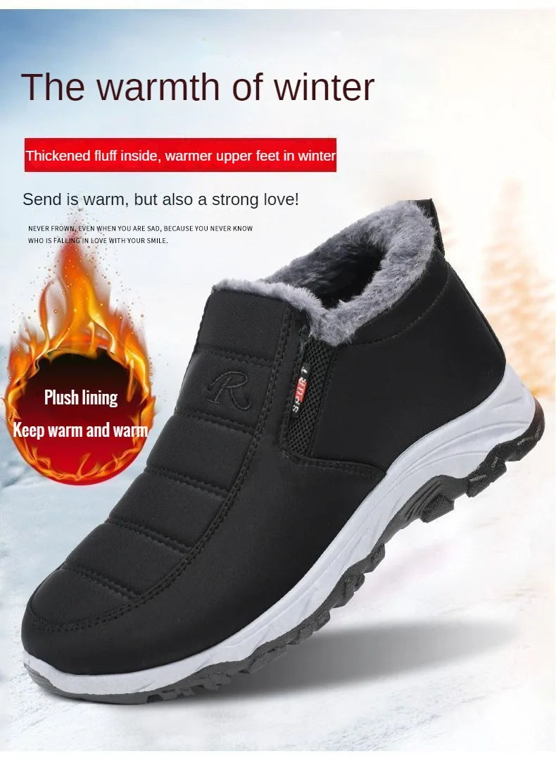 Chaussures pour hommes automne hiver décontracté coton chaud résistant à l'usure semelle épaisse abordable livraison gratuite
