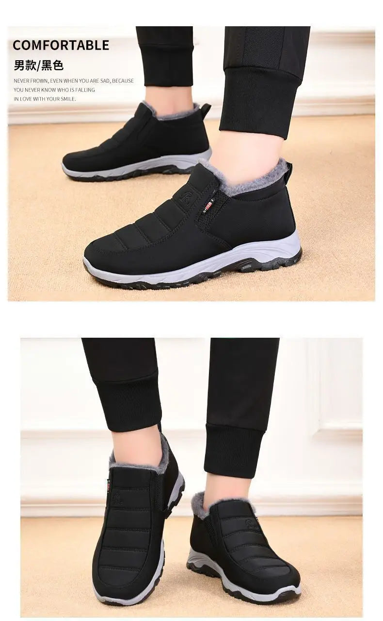 Chaussures pour hommes automne hiver décontracté coton chaud résistant à l'usure semelle épaisse abordable livraison gratuite