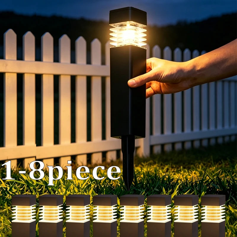 Lampe solaire LED pour chemin, décoration de jardin, pelouse, patio, balcon, cour, allée, lampes solaires