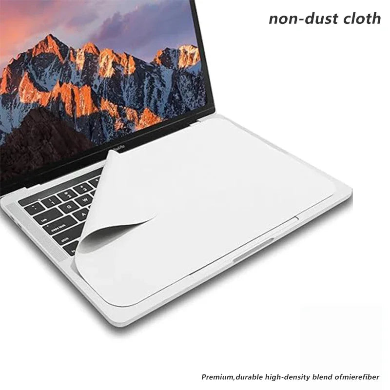 Film de protection pour ordinateur portable, en microfibre, anti-poussière, couverture pour clavier, tissu pour écran d'ordinateur portable, MacBook Pro 13/15/16 pouces