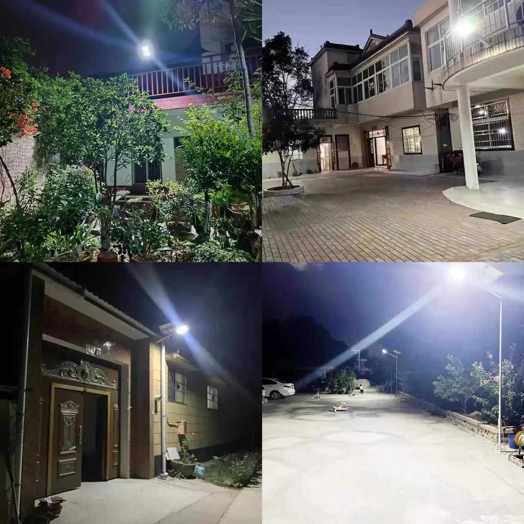 15 000LM Irradiation 500 ㎡   Lumière solaire pour lumière du soleil extérieure capteur de mouvement IP65 étanche jardin rue mur lampe solaire externe