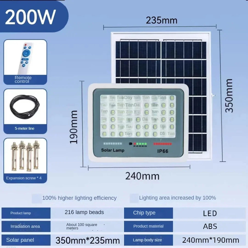 Lampe solaire à 96/140/216 LED pour éclairage de cour, lampadaire à induction, budgétaire étanche, ultra luminosité, haute puissance