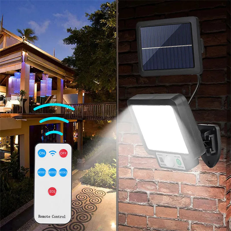 Applique murale solaire LED avec détecteur de mouvement, lumière du soleil, 3 modes, extérieur, étanche, urgence, rue, jardin, décoration de sécurité