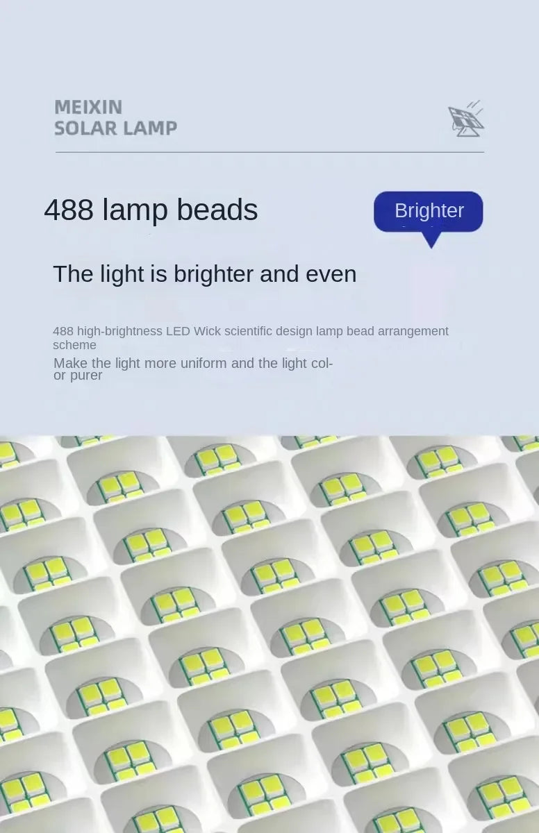 Lampe solaire à 96/140/216 LED pour éclairage de cour, lampadaire à induction, budgétaire étanche, ultra luminosité, haute puissance