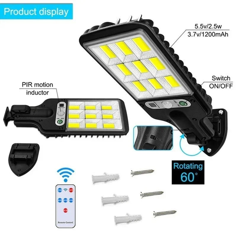 Applique Murale Solaire à LED pour l'Extérieur, Rechargeable, pour Cour, Jardin, Terrasse, Porte de Garage, Éclairage de Rue