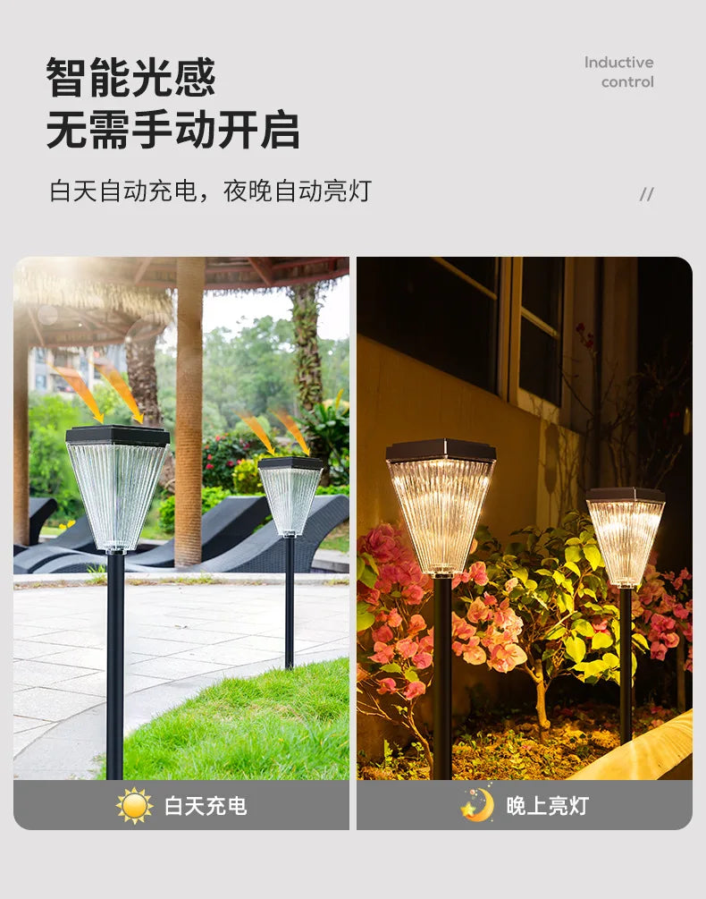 Lampes solaires pour la maison, l'éclairage d'ambiance de villa et de cour, lampes de jardin extérieures à haute luminosité