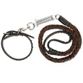 Laisse de promenade pour chien avec collier, en cuir artificiel, anti-perte, ensemble laisse et collier pour animaux de compagnie, accessoires pour chiens de grande et moyenne taille