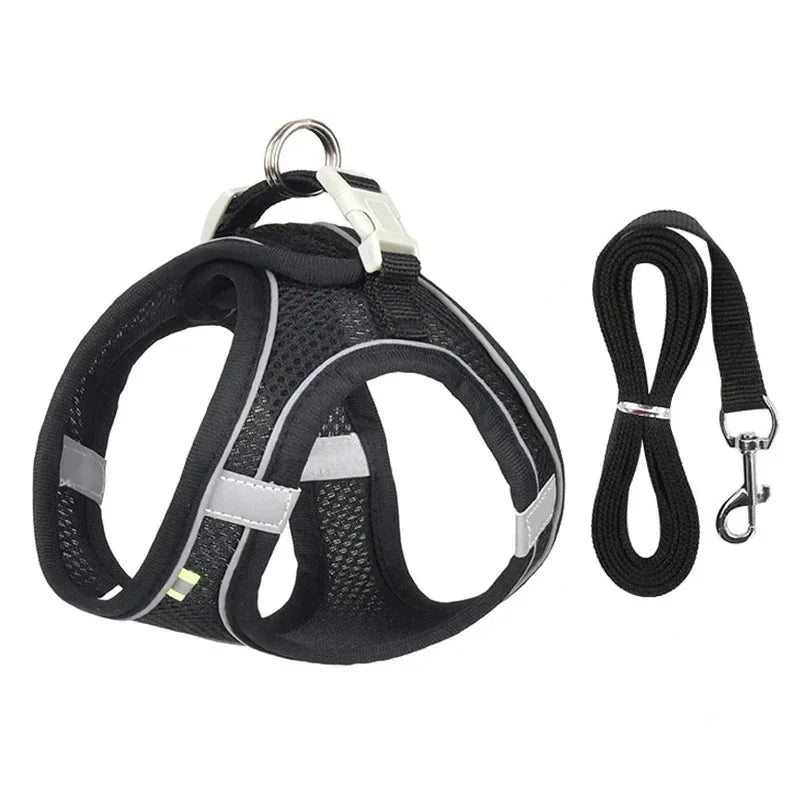 Accessoires pour chiens et chats, collier pour petits chiens, gilet de sécurité, corde de poitrine pour animaux de compagnie, couverture pour chiens, harnais respirant et réglable, fournitures, produits