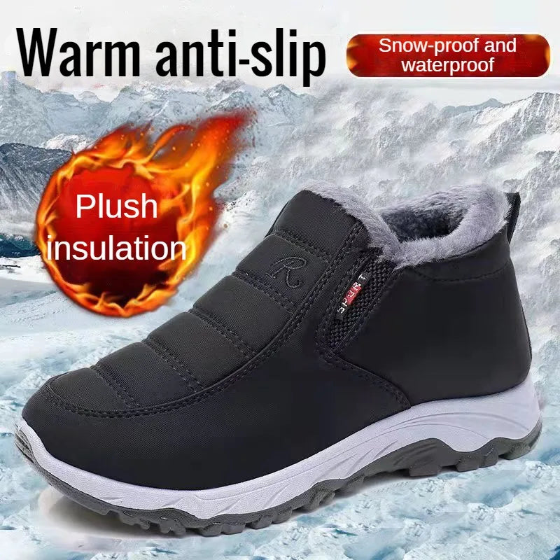 Chaussures pour hommes automne hiver décontracté coton chaud résistant à l'usure semelle épaisse abordable livraison gratuite