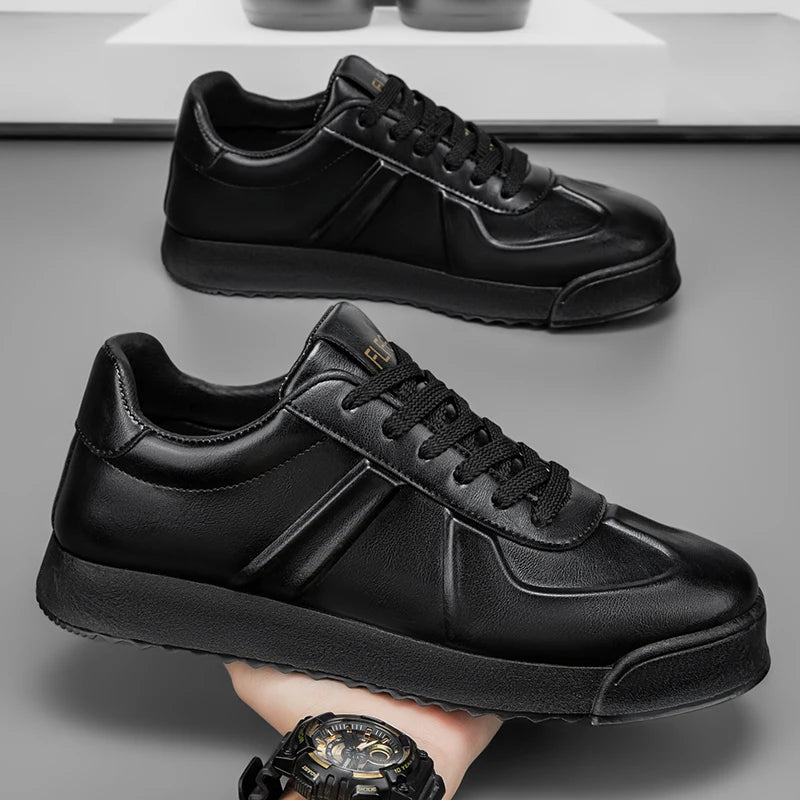 Chaussures pour hommes en automne et en hiver, avec surface en cuir antidérapante et semelle épaisse, adaptées aux sports décontractés, au travail, à la conduite et