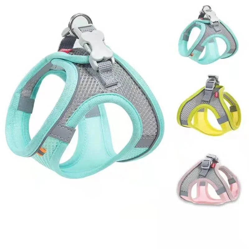 Accessoires pour chiens et chats, collier pour petits chiens, gilet de sécurité, corde de poitrine pour animaux de compagnie, couverture pour chiens, harnais respirant et réglable, fournitures, produits