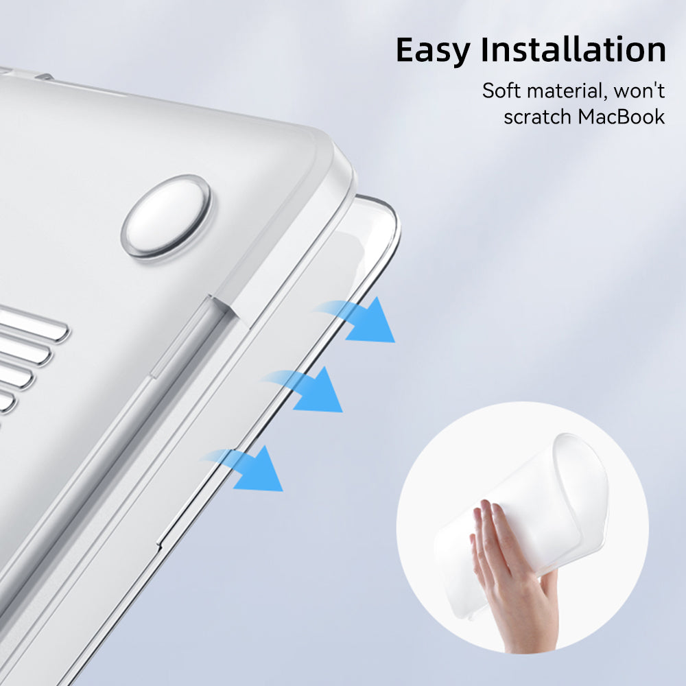 Étui de protection pour ordinateur portable MacBook Air 11.6 Air 13.3 Air 13.6 Pro 13.3, coque souple en TPU, accessoires